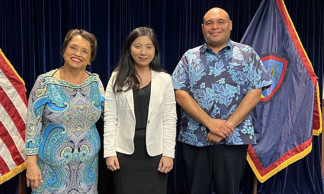Macy Maglanque, Labor Attaché from the MWO in Los Angeles, California, met with Governor Leon Guerrero and Lt. Governor Tenorio.